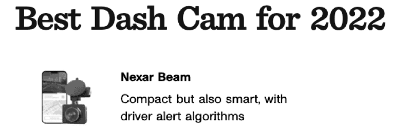 Nexar Beam Dash Cam Review – G Style Magazine